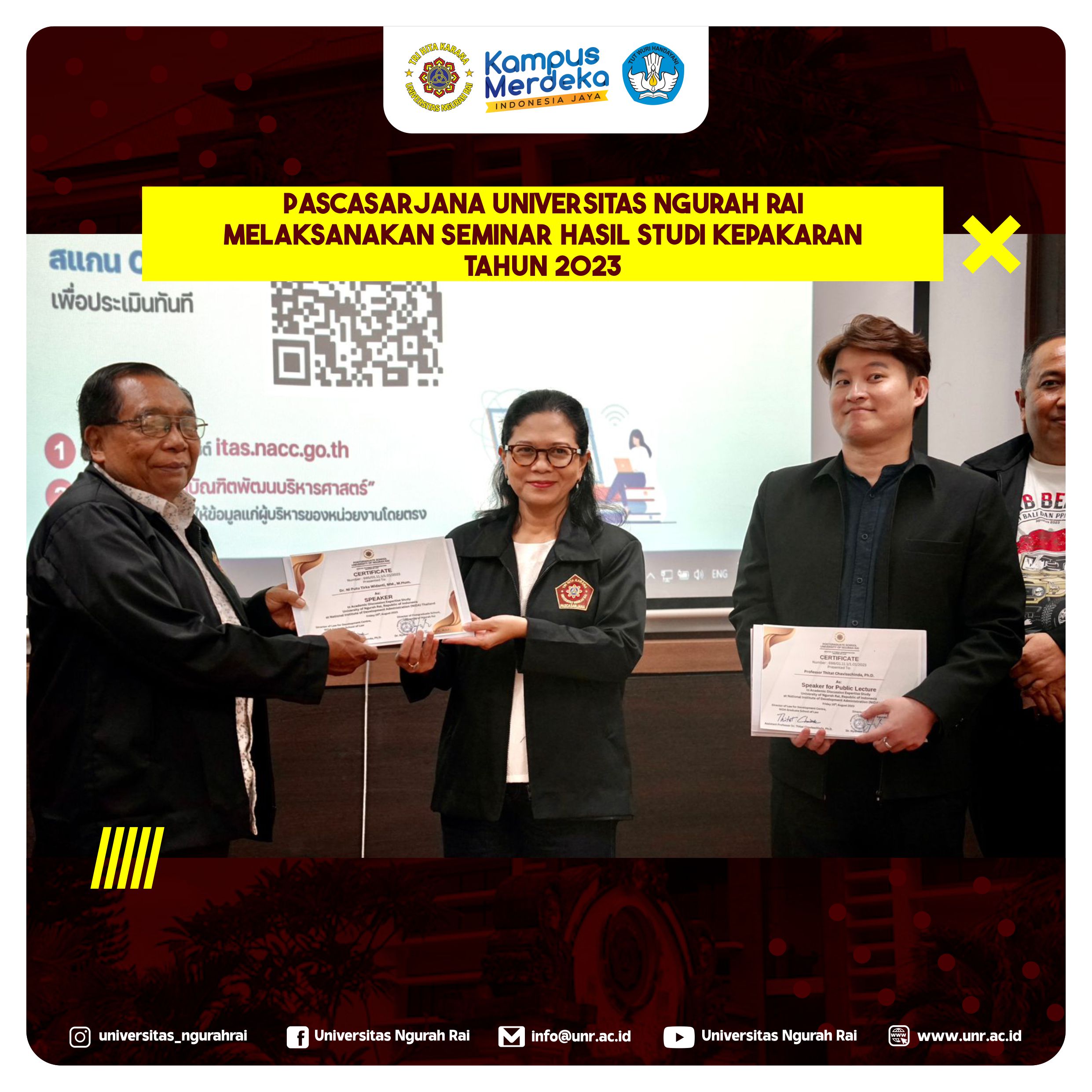 Pascasarjana Universitas Ngurah Rai melaksanakan Seminar Hasil Studi ...